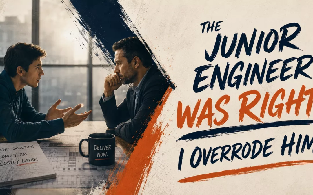 The Junior Engineer Was Right. I Overrode Him.